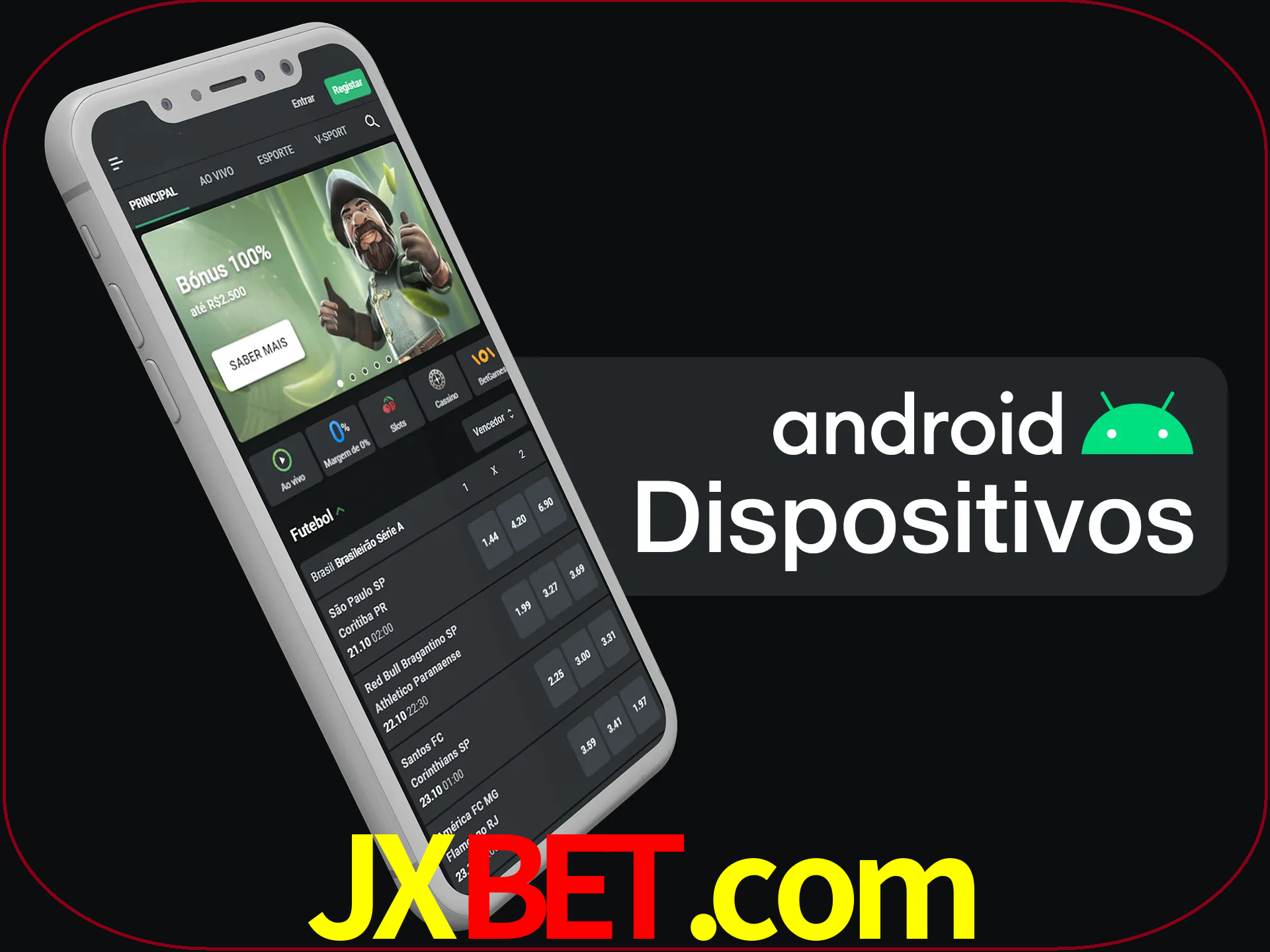 O aplicativo suporta a maioria de todos os dispositivos Android.